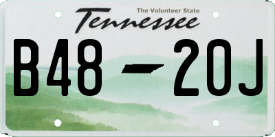 TN license plate B4820J