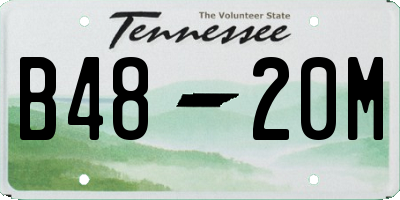TN license plate B4820M