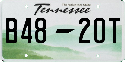 TN license plate B4820T
