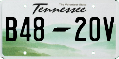 TN license plate B4820V