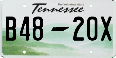 TN license plate B4820X
