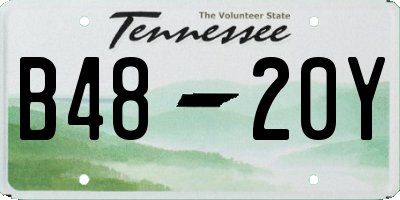 TN license plate B4820Y