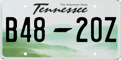 TN license plate B4820Z