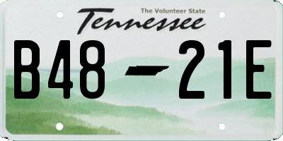 TN license plate B4821E