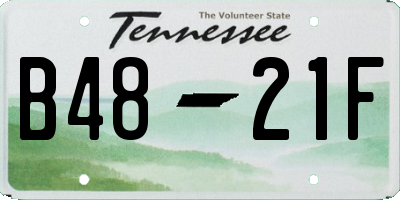 TN license plate B4821F