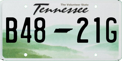 TN license plate B4821G