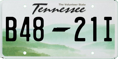 TN license plate B4821I