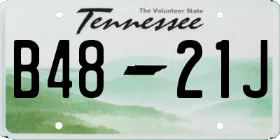 TN license plate B4821J