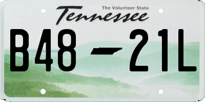 TN license plate B4821L
