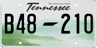 TN license plate B4821O