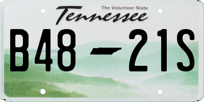 TN license plate B4821S