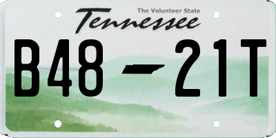 TN license plate B4821T