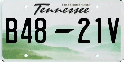 TN license plate B4821V