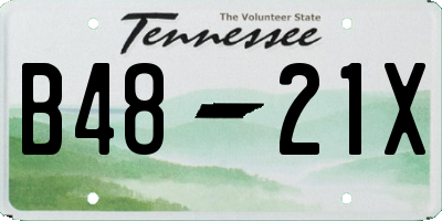 TN license plate B4821X
