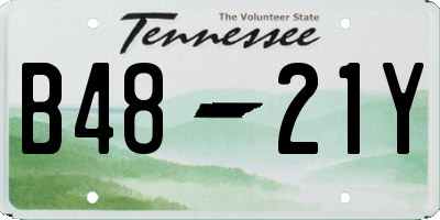 TN license plate B4821Y