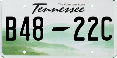 TN license plate B4822C