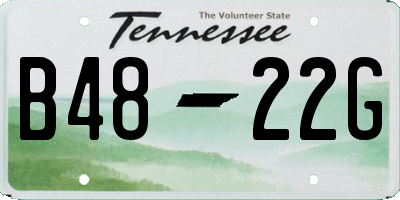 TN license plate B4822G
