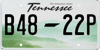 TN license plate B4822P