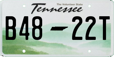 TN license plate B4822T