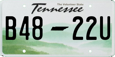 TN license plate B4822U