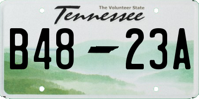 TN license plate B4823A