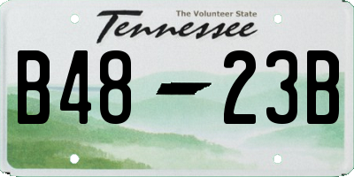 TN license plate B4823B