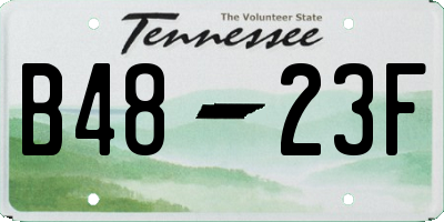 TN license plate B4823F