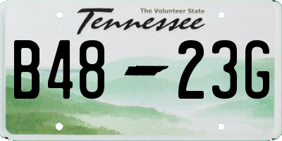 TN license plate B4823G