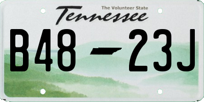 TN license plate B4823J
