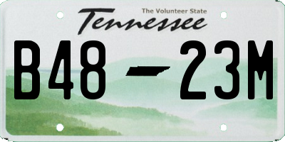 TN license plate B4823M