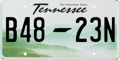 TN license plate B4823N