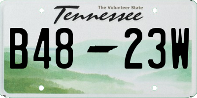 TN license plate B4823W