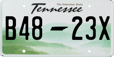 TN license plate B4823X
