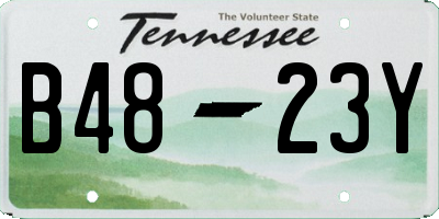 TN license plate B4823Y