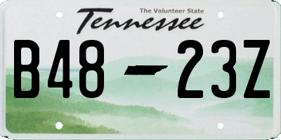 TN license plate B4823Z