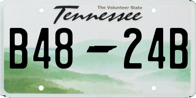 TN license plate B4824B