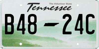 TN license plate B4824C