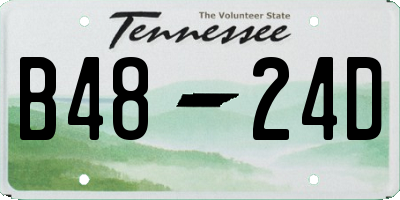TN license plate B4824D