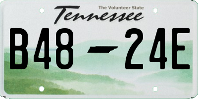 TN license plate B4824E