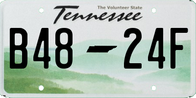 TN license plate B4824F