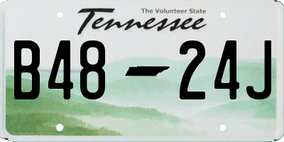 TN license plate B4824J