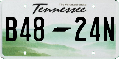 TN license plate B4824N