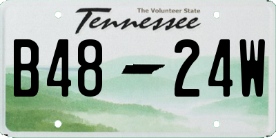 TN license plate B4824W