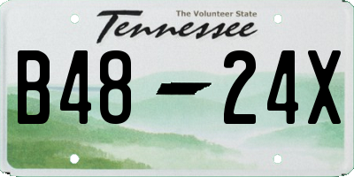 TN license plate B4824X