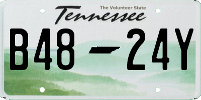 TN license plate B4824Y