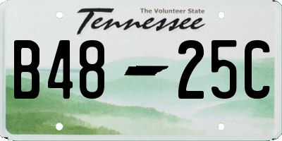 TN license plate B4825C