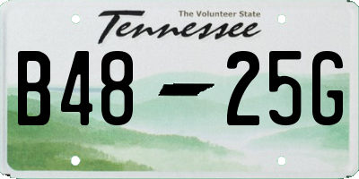 TN license plate B4825G