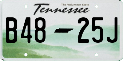 TN license plate B4825J