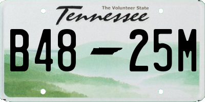 TN license plate B4825M