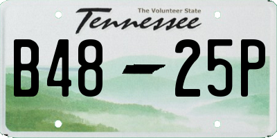TN license plate B4825P